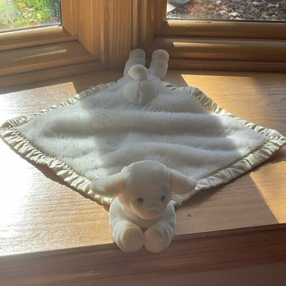 My Banky Aleigh Lamb Lovey Security Blanket Satin Trim - Picture 4 of 9